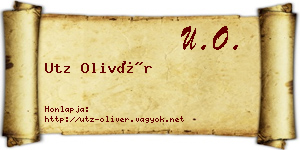 Utz Olivér névjegykártya